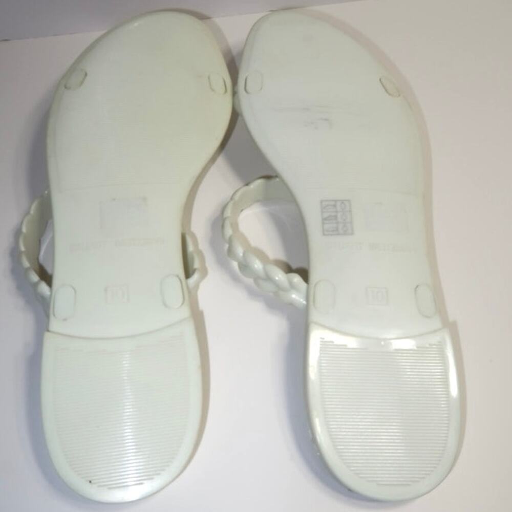 Stuart Weitzman Branded Rubber Jelly Slides White… - image 7